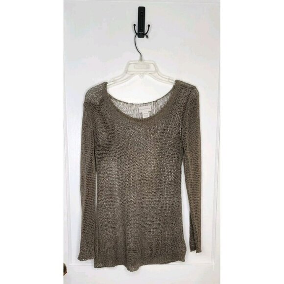 Size Small Soft Surroundings Bronze Crochet Knit Top Beach Coverup - Picture 1 of 4
